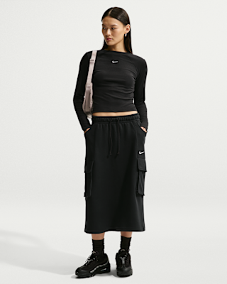 Nike Sportswear Phoenix Fleece Women's Cargo Midi Skirt. Nike.com